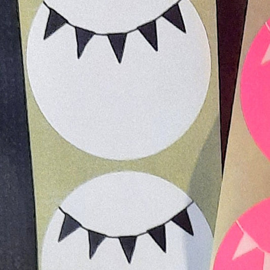 Sticker vlaggetjes wit