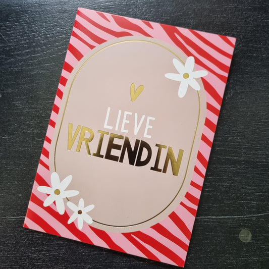 Kaart lieve vriendin