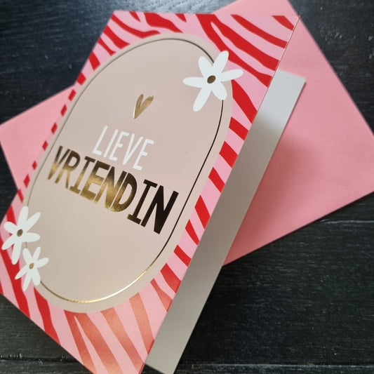 Kaart lieve vriendin