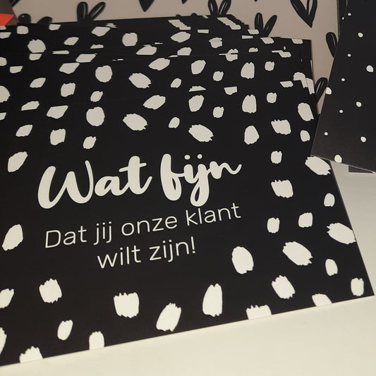 Kaart Wat fijn dat jij onze klant wilt zijn!