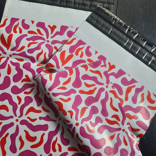 Verzendzakken bloemen print